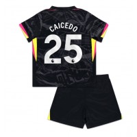 Maglia Calcio Chelsea Moises Caicedo #25 Terza Divisa Bambino 2024-25 Manica Corta (+ pantaloncini)